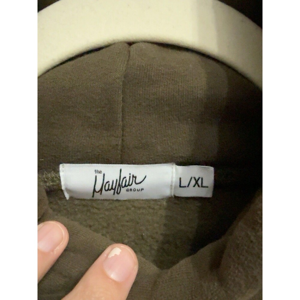 The Mayfair Group Series 1 Graphic Hoodie Manifesting Streetwear Y2K Brown L/XL - Picture 2 of 5